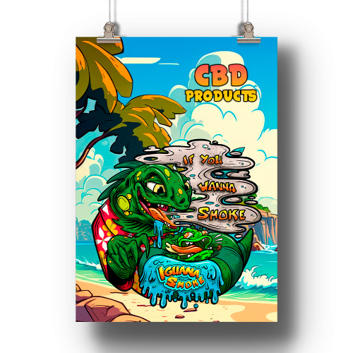 Iguana Poster Playa mayorista